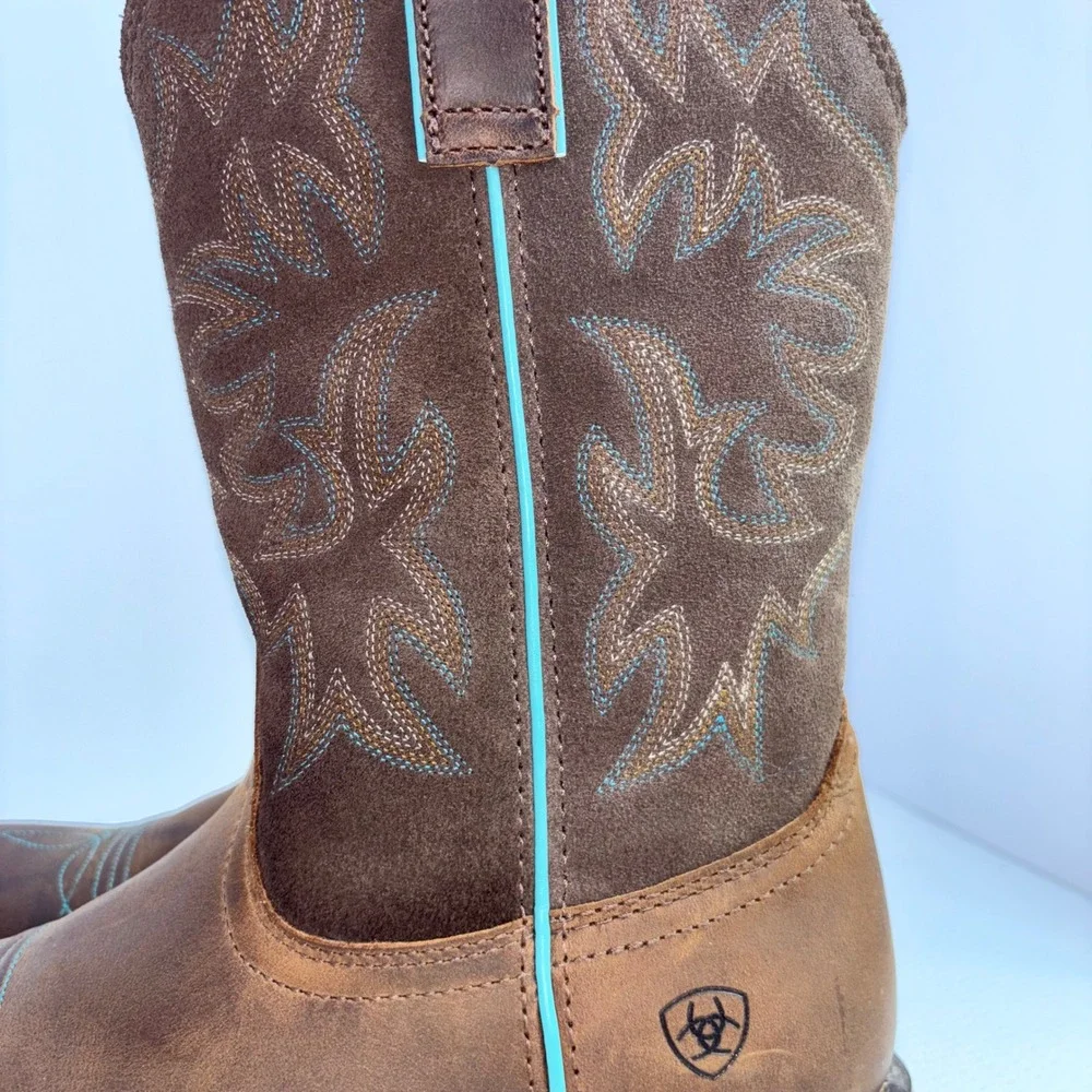 Ariat New‎ Delilah Western Boot Women's Size 8B Brown Leather Cowboy